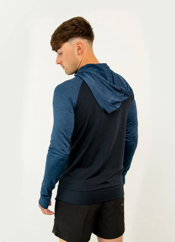Just Cool - Cool Contrast Zoodie - Navy/Navy Melange