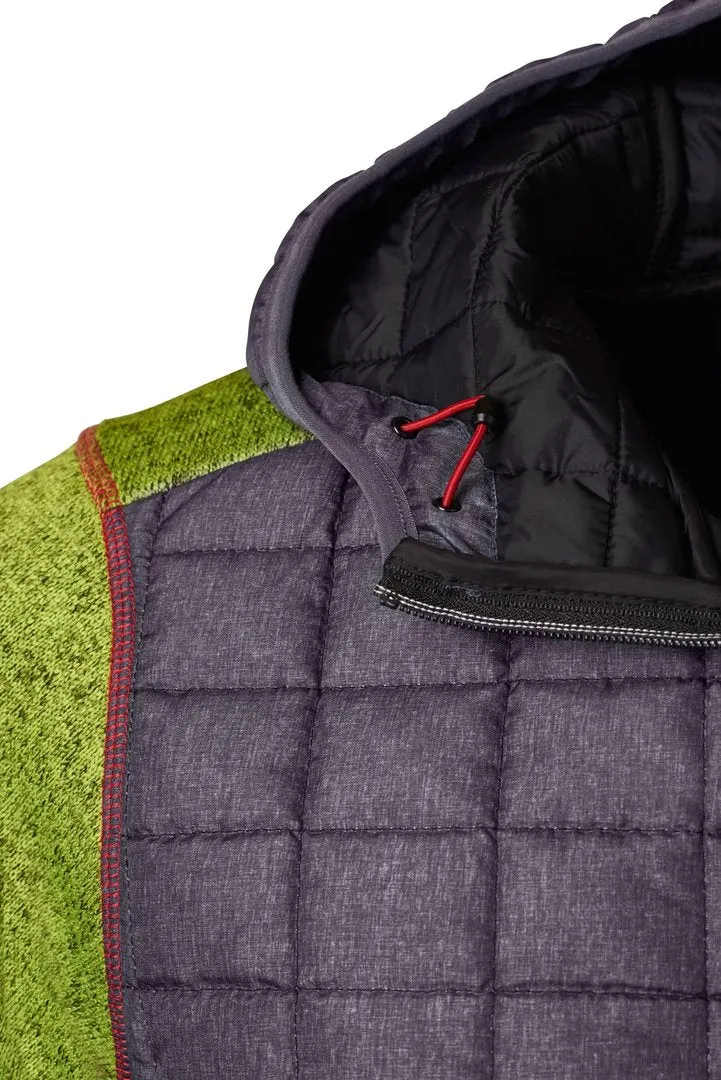 James & Nicholson - Knitted Hybrid Dames Jas - Kiwi Melange/Anthracite Melange