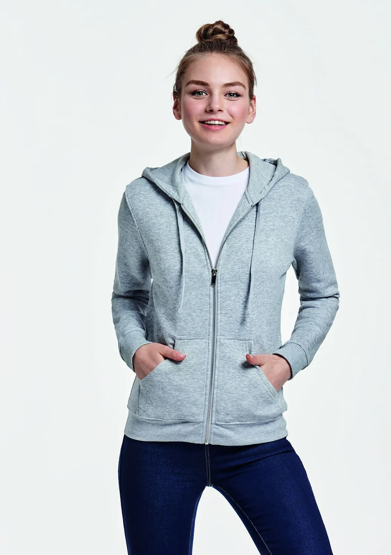 Roly - Veleta Sweater met Rits - Heather Grey 58