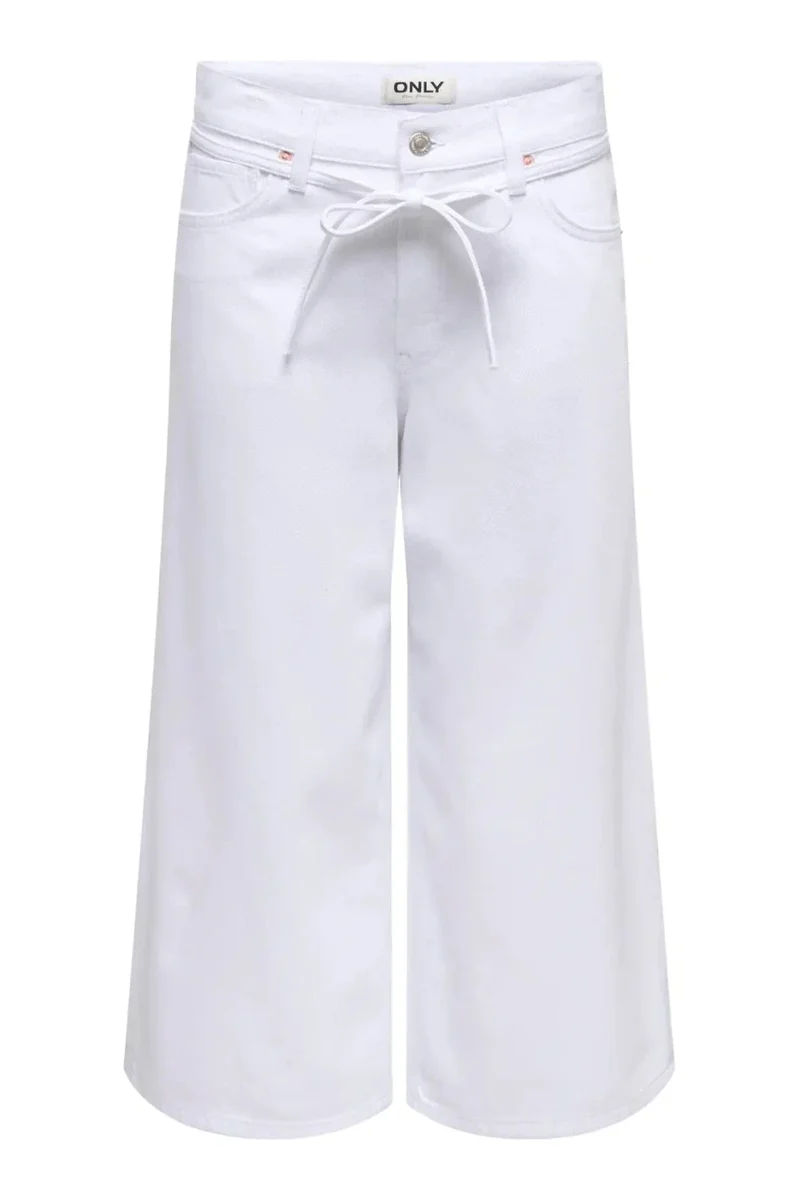 Only - Onlgianna Culotte Dot - 4991390 White Denim