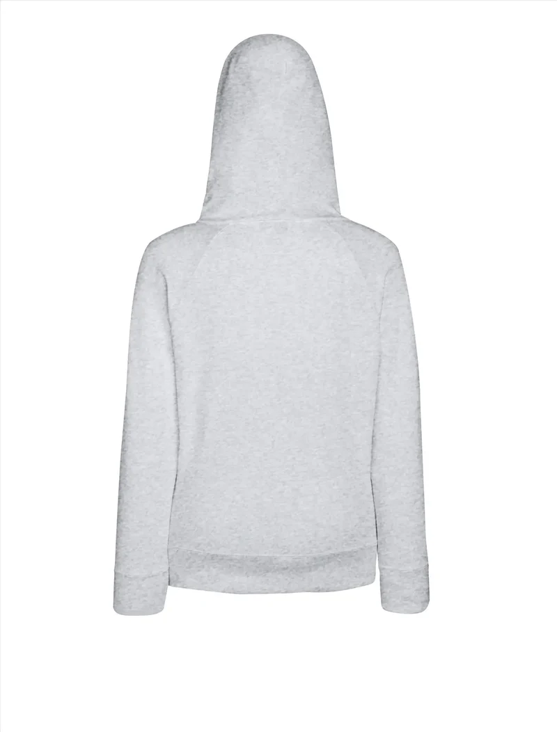 Fruit of the Loom - Classic Hoodie met Rits - Heather Grey