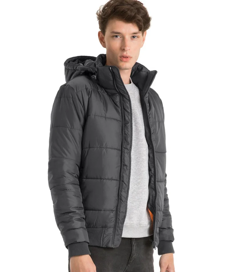 B&C - Superhood Jas - Dark Grey (Effen)/Neon Orange