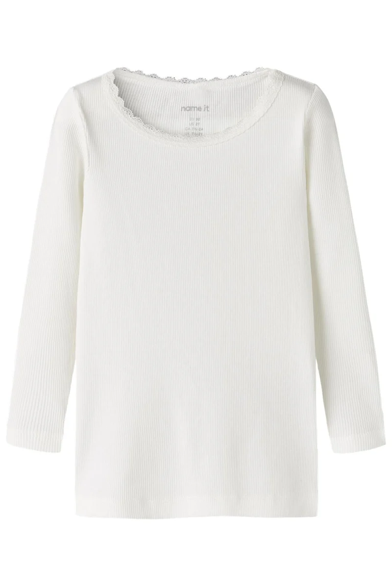 Name It - Nmfkab Ls Top - 4976204 Cloud Dancer