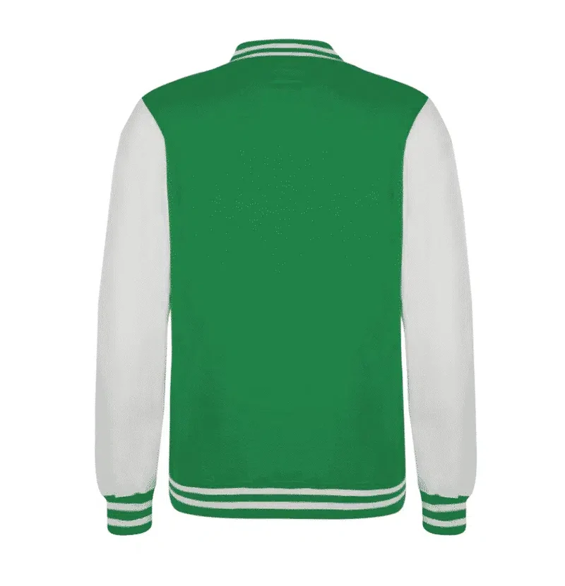Just Hoods - Kids´ Varsity Jacket - Kelly Green / White