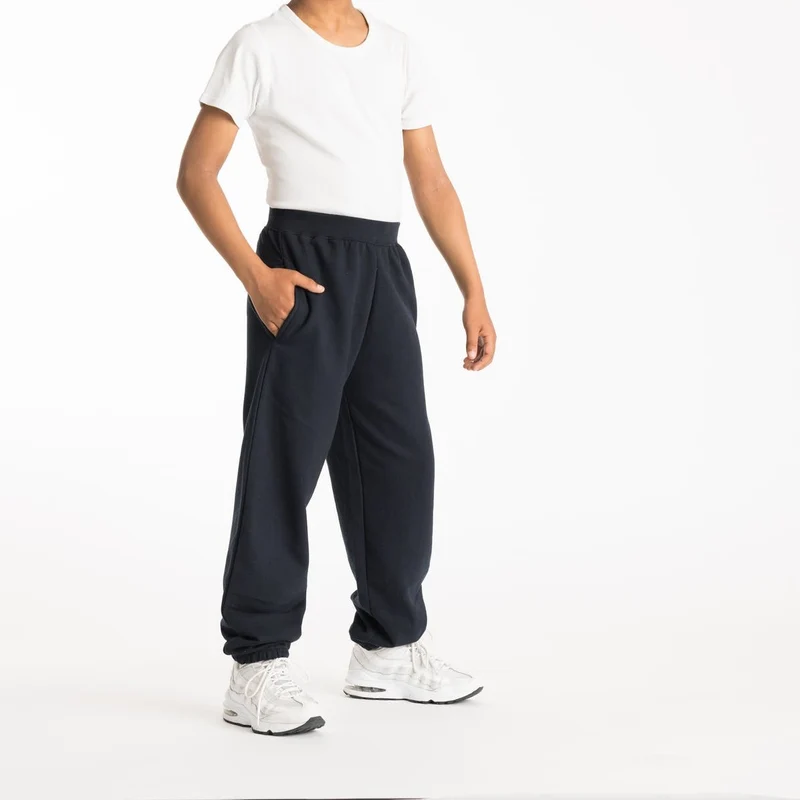 Just Hoods - College Cuffed Kinder Joggingbroek - Jet Black