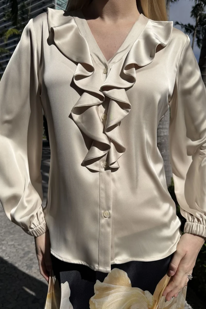 Karmamia - Sophia Blouse 2354 - Semi Rich Porcelain