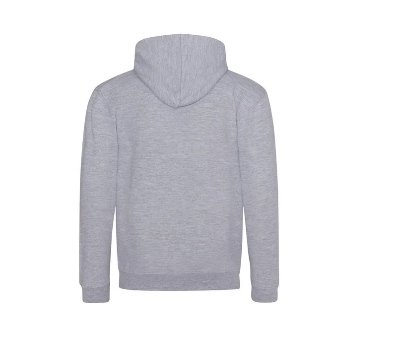 Just Hoods - Varsity Hoodie met Rits - Heather Grey/French Navy