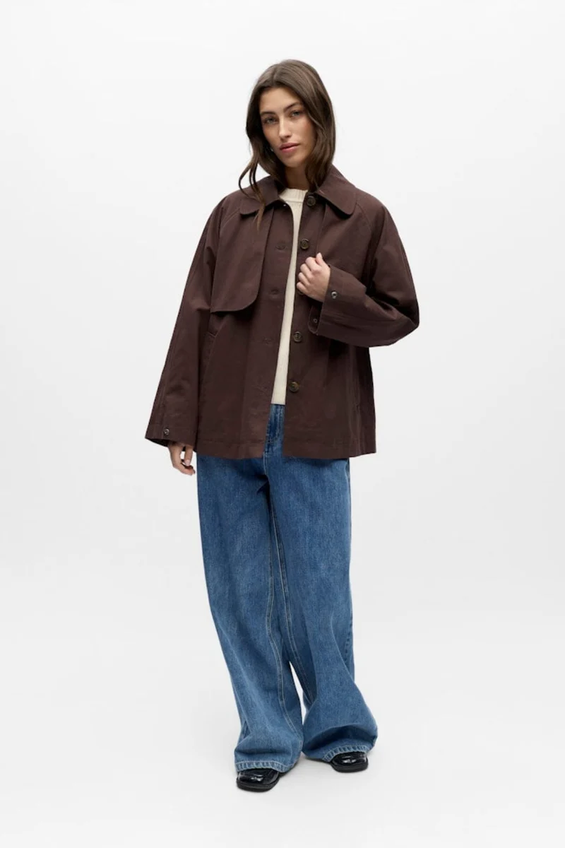 Object - Objpaula Re L/S Trench Jacket - 4911954 Seal Brown