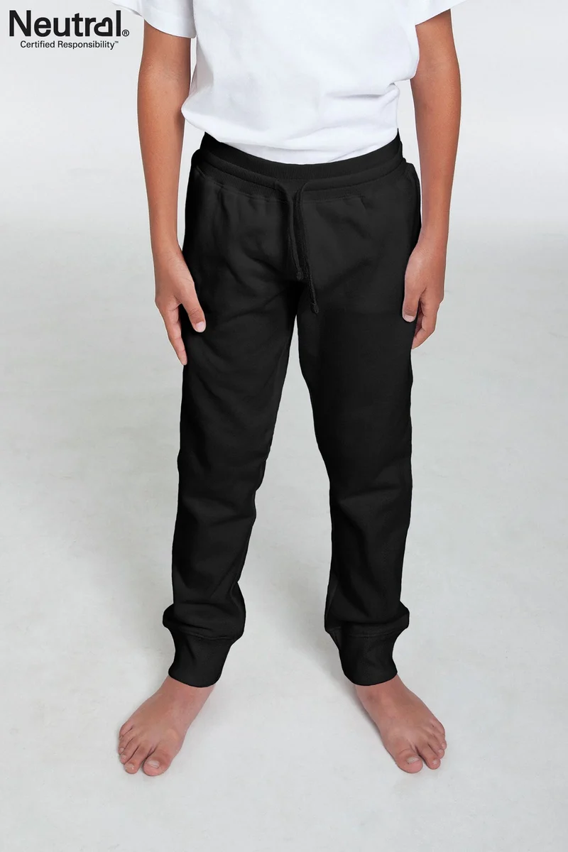 Neutral - Classic Kinder Sweatpants - Black - 100% Biologisch Katoen