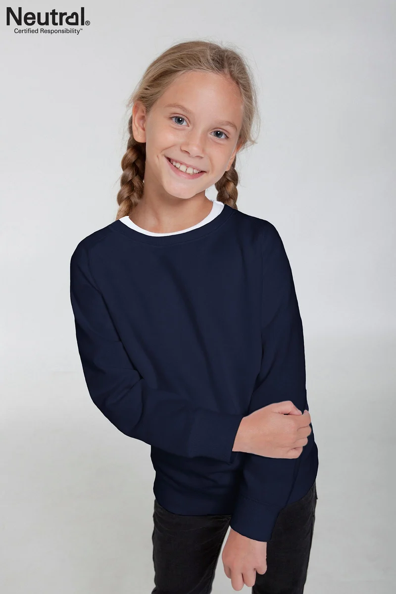 Neutral - Classic Kinder Sweater - Navy - 100% Biologisch Katoen