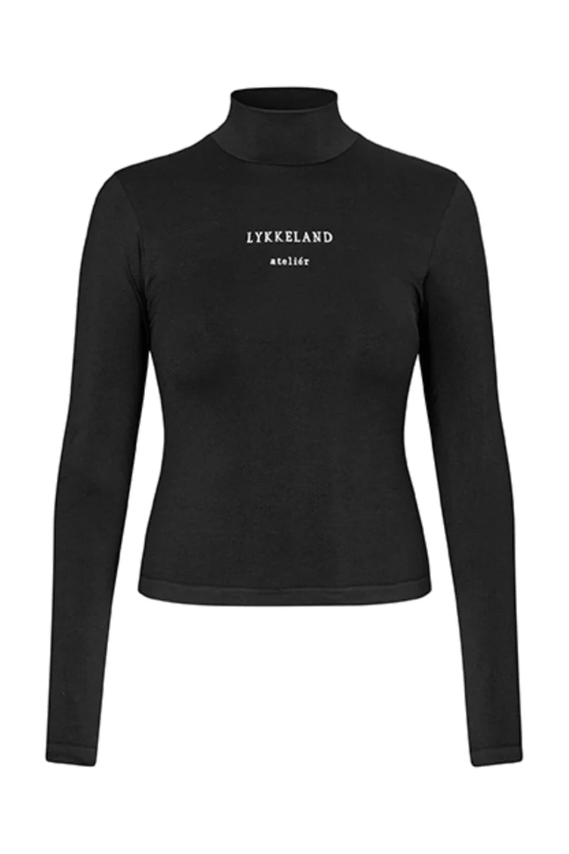 Lykkeland Ateliér - Faye High Neck W/Logo L0825925F.500 - Black