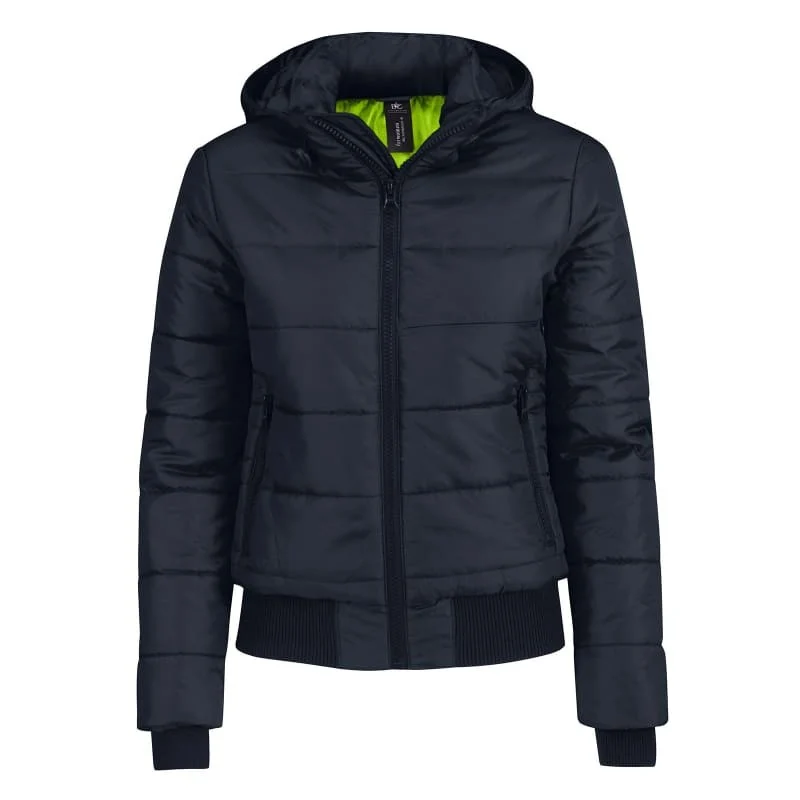 B&C - Superhood Dames Jas - Navy/Neon Green