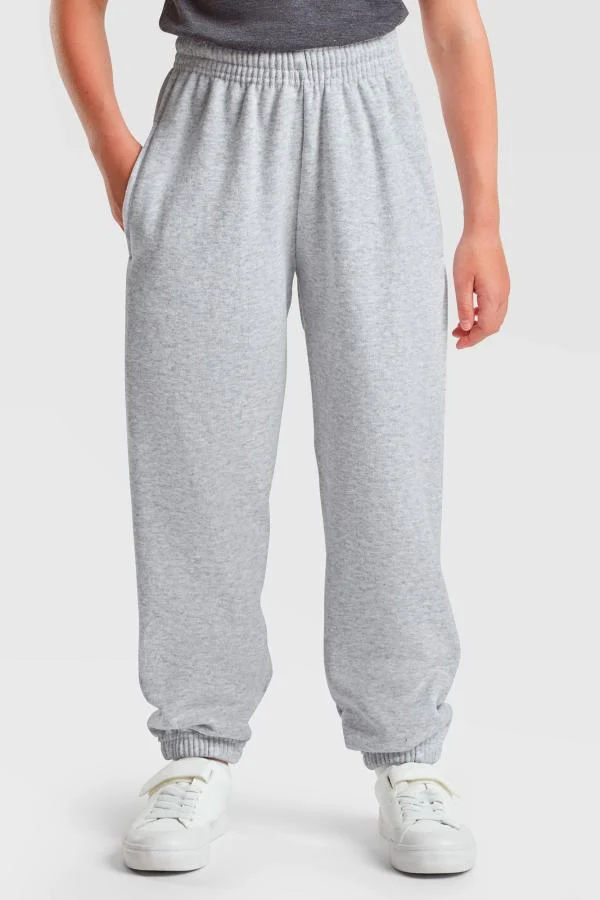 Fruit of the Loom - Premium Elastische Joggingbroek - Heather Grey