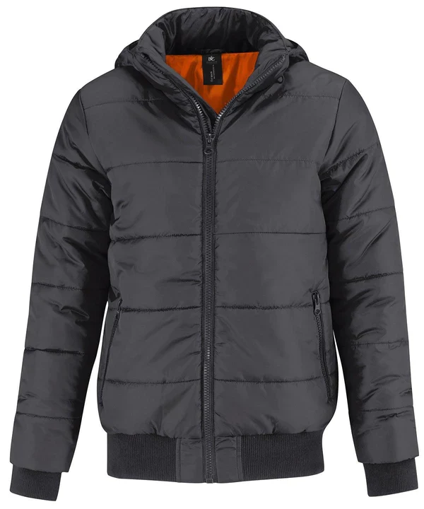 B&C - Superhood Dames Jas - Dark Grey (Effen)/Neon Orange