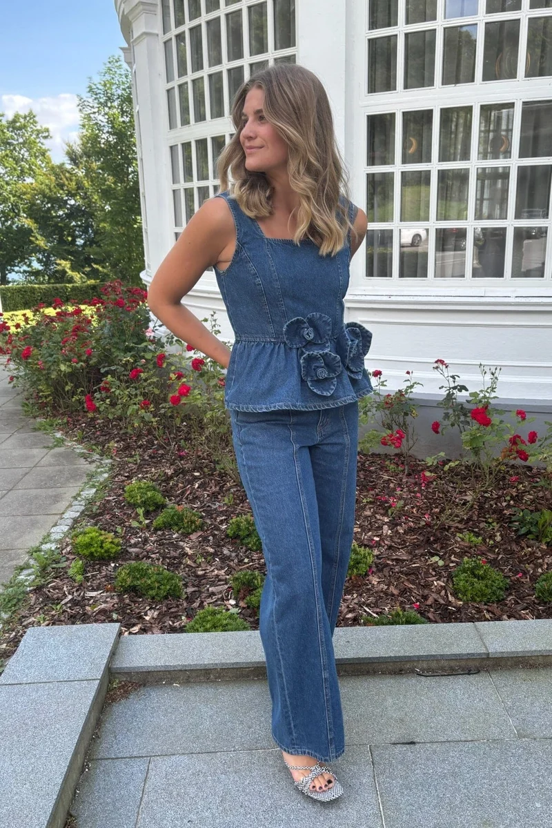 YAS - Yaselsie Wide Jeans - 4951955 Medium Blue Denim