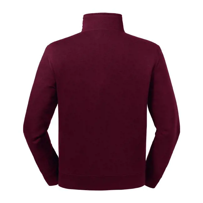 Russell - Authentic 1/4 Zipped Sweater - Burgundy