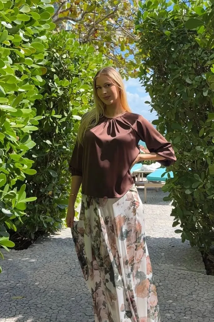 Karmamia - Rachel Blouse 2415 - Semi Rich Brown