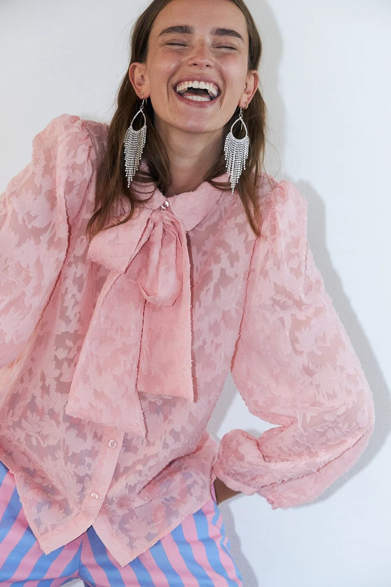 Lollys Laundry - Elliell Shirt Ls26140-1033 - 84 Light Pink