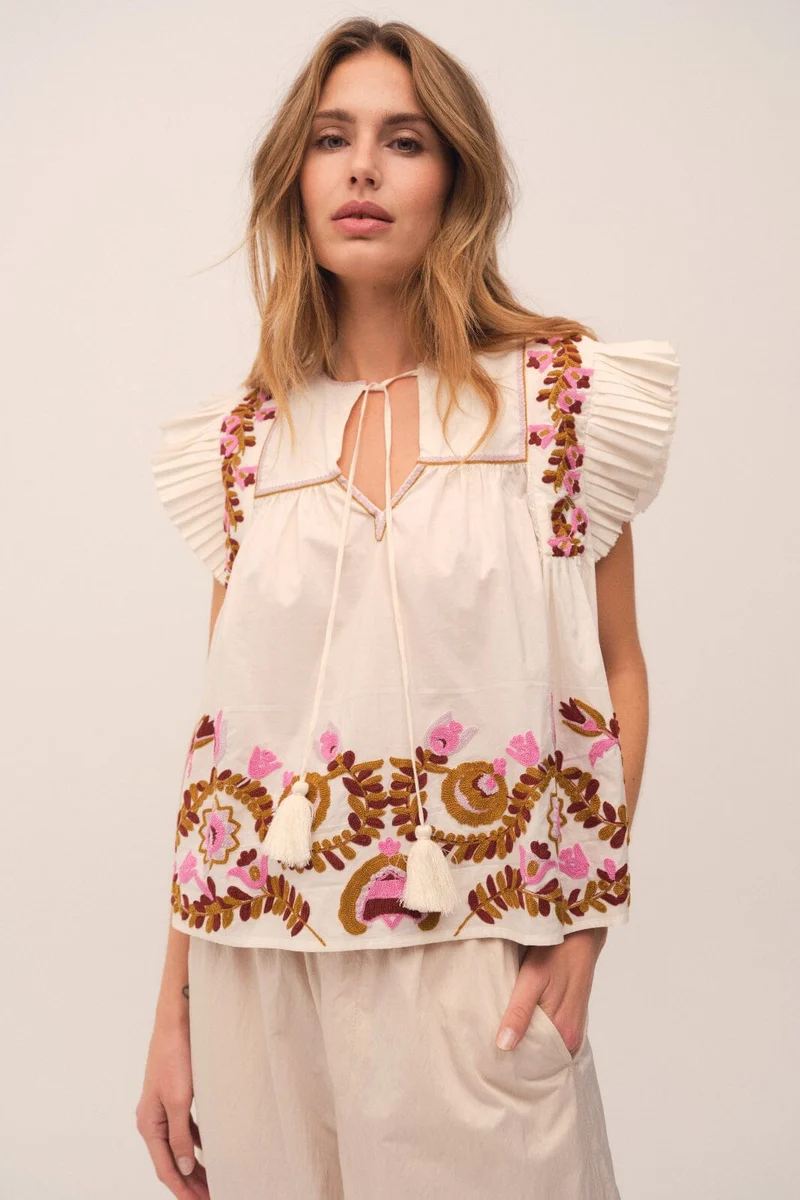 Gossia - Zarinago Blouse G2867 - Off-White