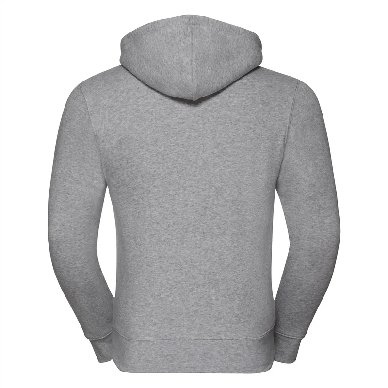Russell - Authentic Zipped Hood Jacket - Light Oxford (Heathe