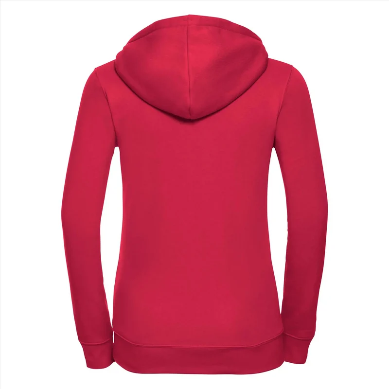 Russel - Authentic Hoodie met Rits Dames - Classic Red