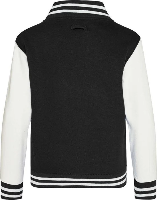 Just Hoods - Kids´ Varsity Jacket - Jet Black / White