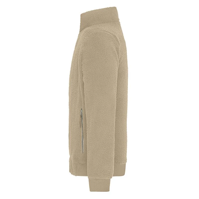 James & Nicholson - Sherpa Sweater met Rits - Stone
