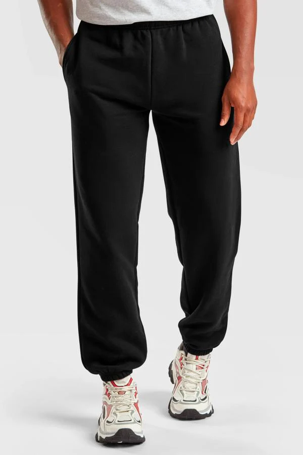 Fruit of the Loom - Premium Elastische Joggingbroek - Black
