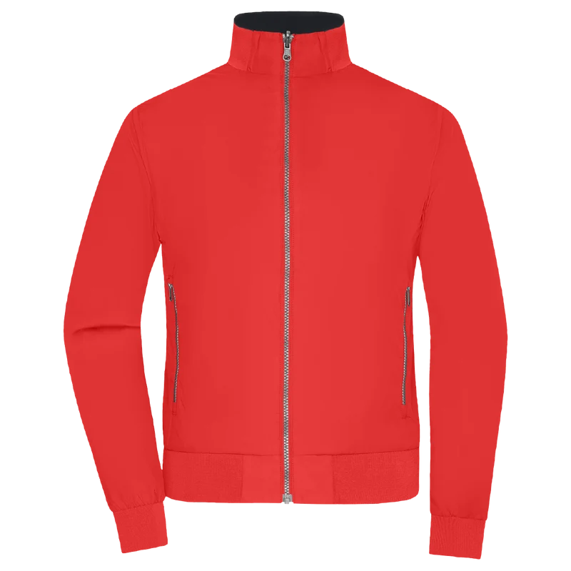 James & Nicholson - Reversible Sweater met Rits - Red/Black