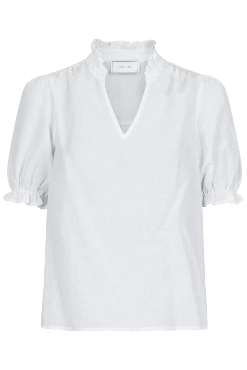 Neo Noir - Odesa Linen Blouse - White