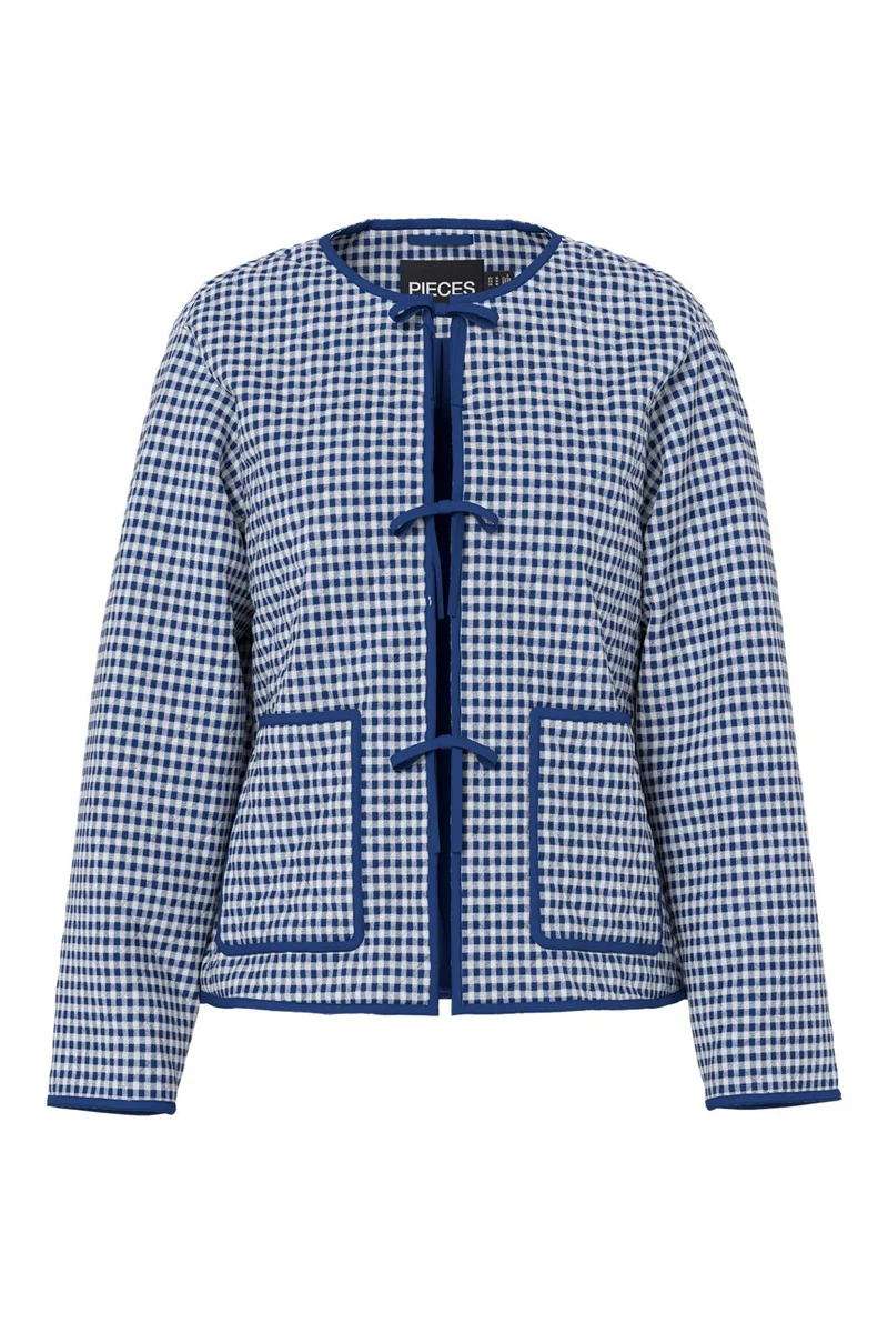 Pieces - Pcbibba Quilt Jacket - 5031875 Navy Peony W. Bows