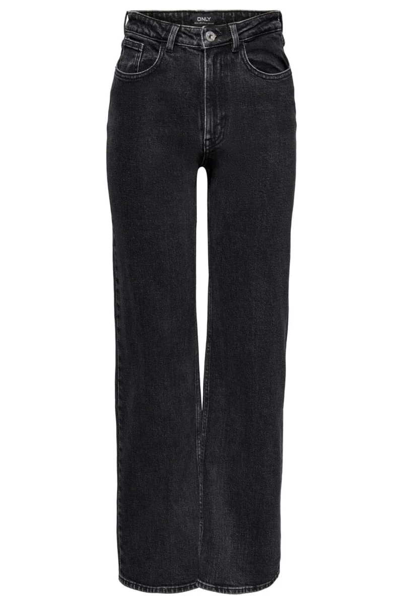 Only - Onljuicy Wide Leg Rea244 - 3860807 Black Denim Nas244