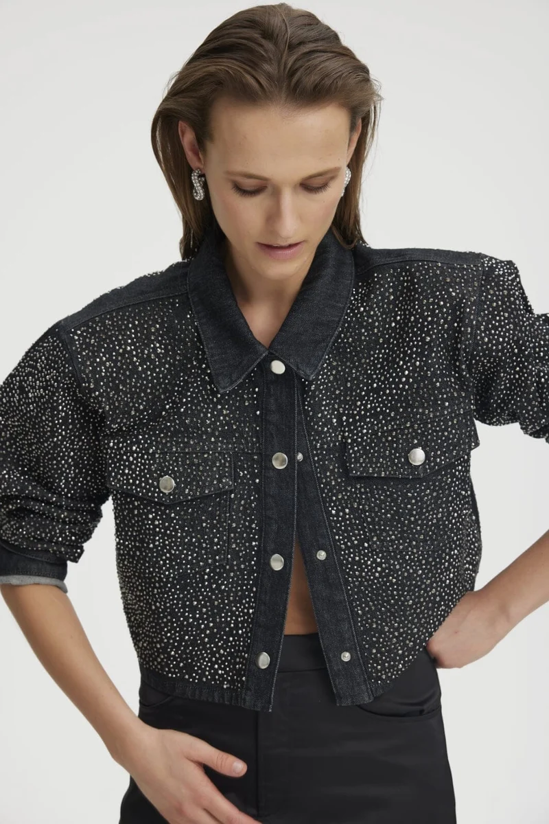 Gestuz - NadivaGZ jacket - Dark grey washed