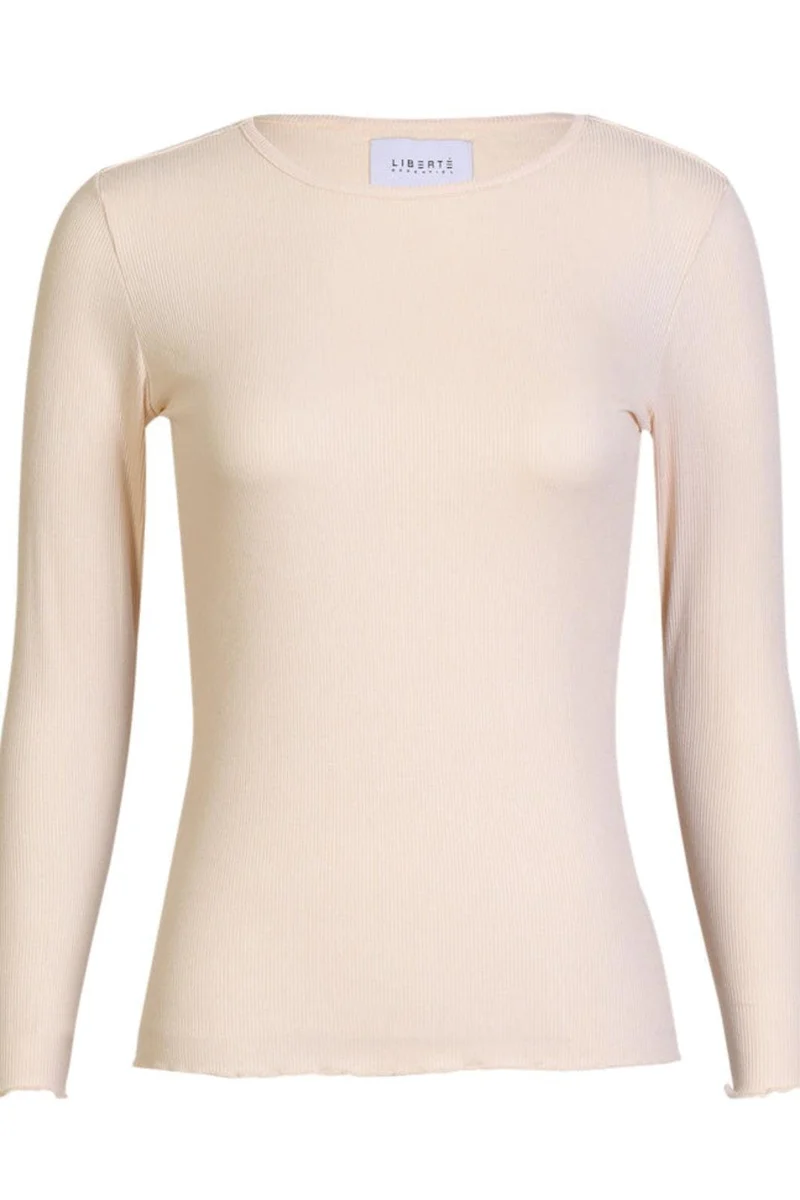 Liberte - Natalia Ls Round Neck Blouse 9914 - Creamy