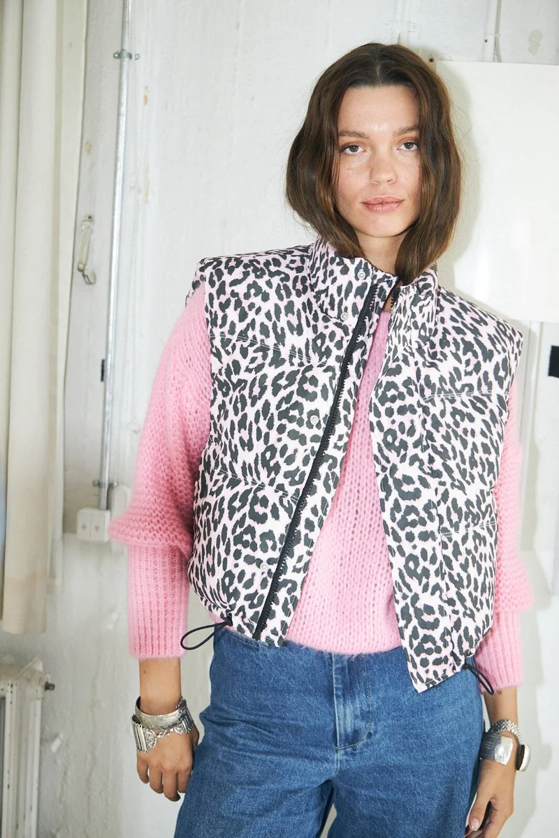 Lollys Laundry - Sadall Vest Sl25579-7000 - 72 Leopard Print