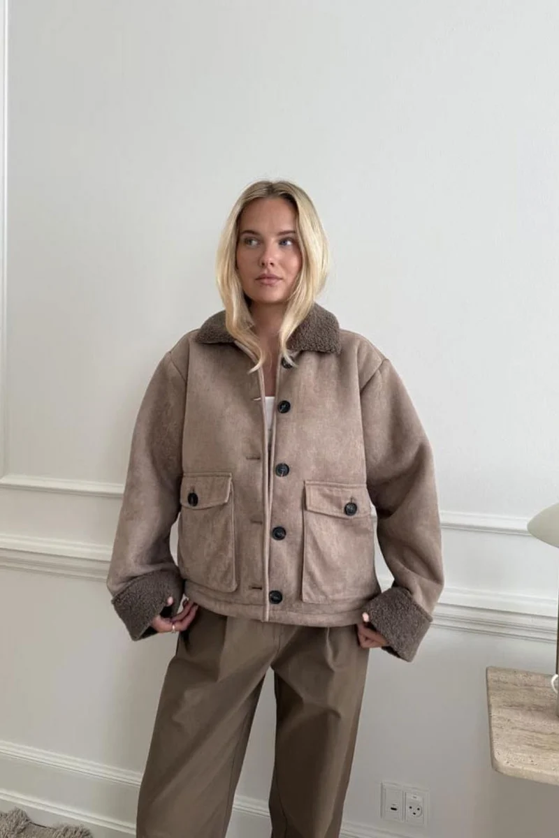 BYIC - Siaic Teddy Jacket A23664 - Light Brown