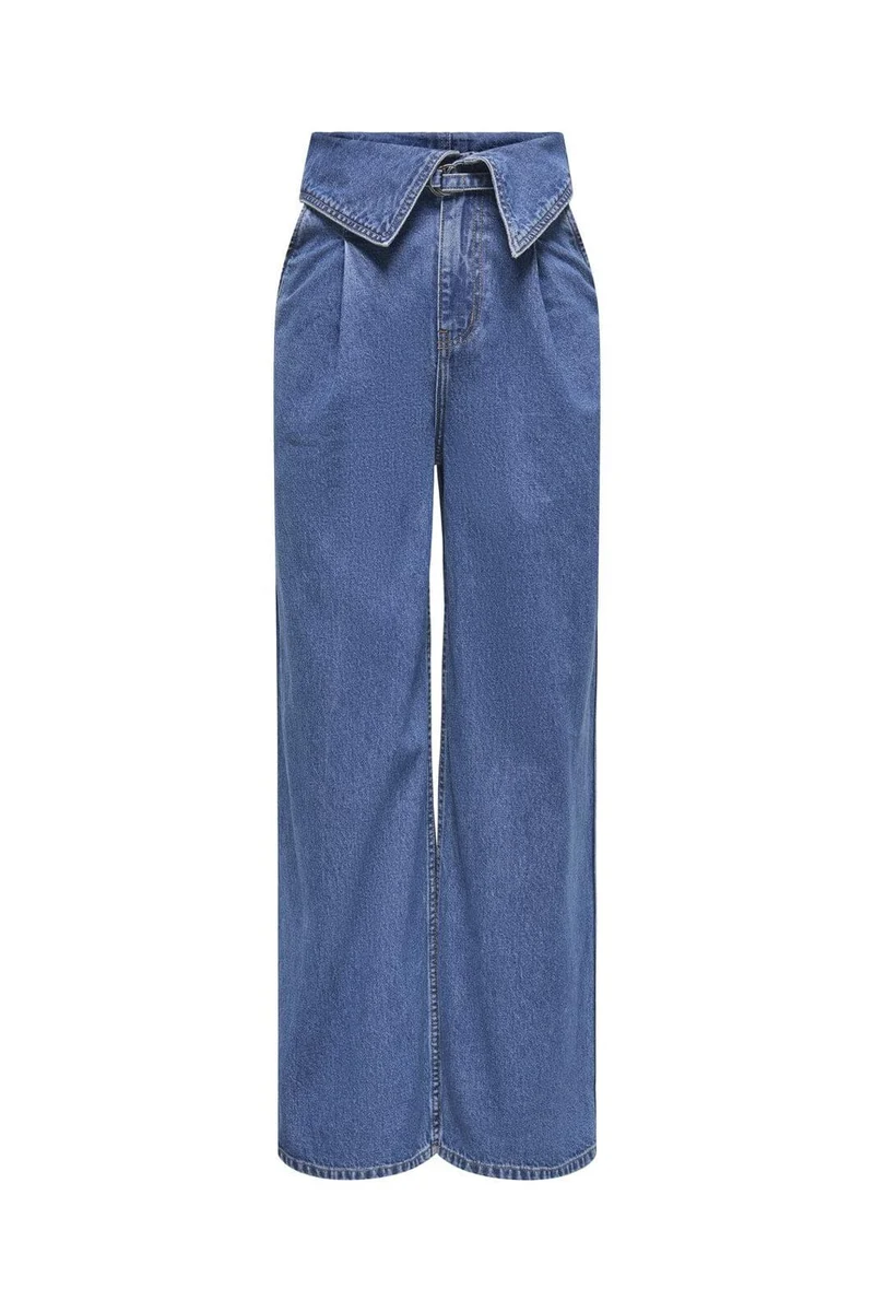 Only - Onlrosella Fold Belt Wide Mae - 4926825 Medium Blue Denim