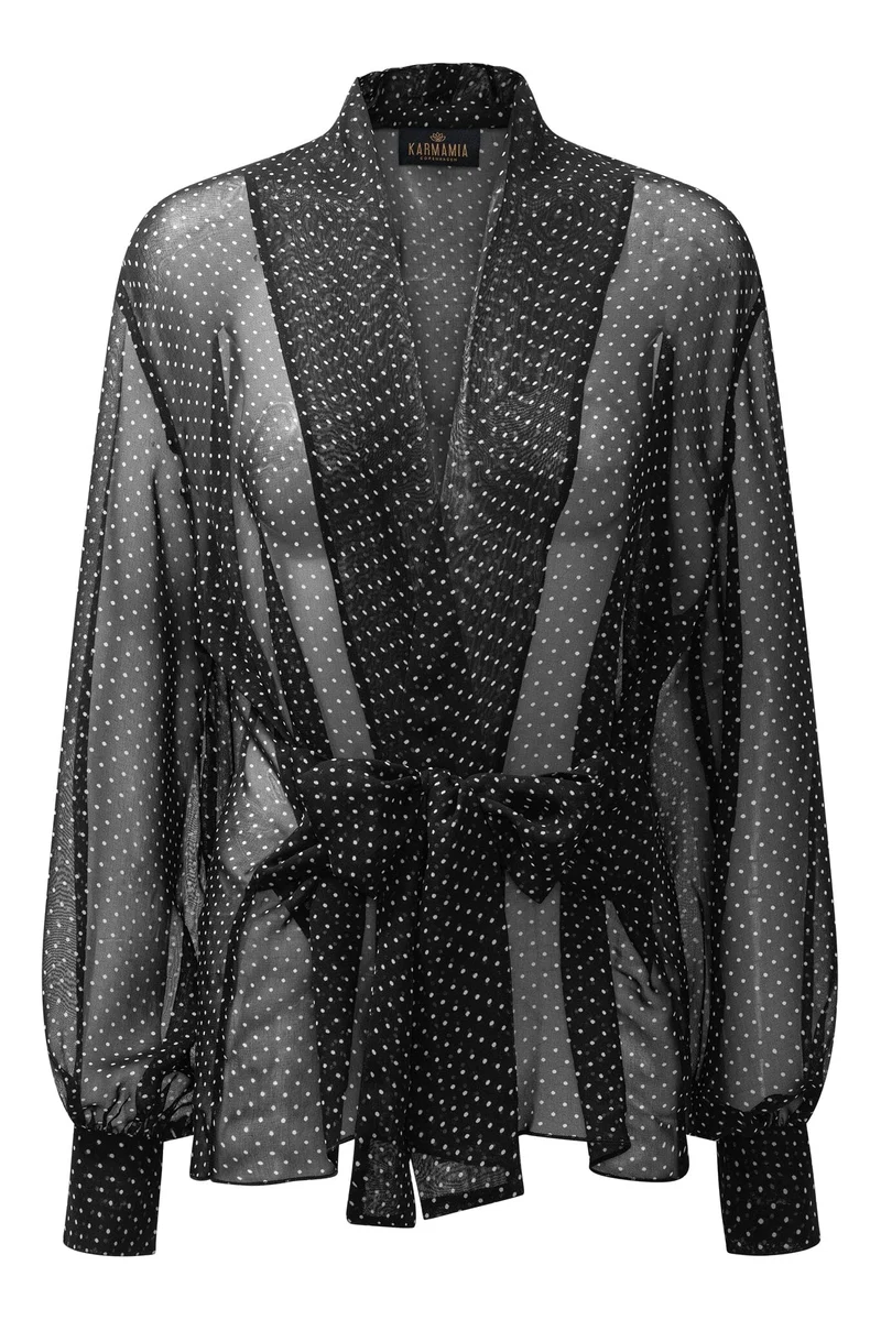Karmamia - Lola Wrap Blouse 2343 - Petit Dot (Limited)