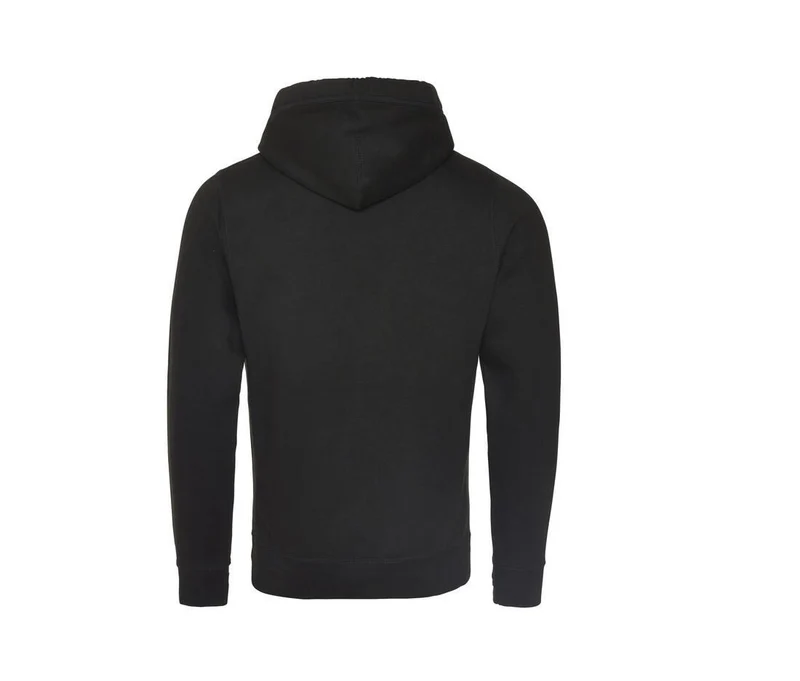 Just Hoods - Cross Neck Hoodie - Jet Black