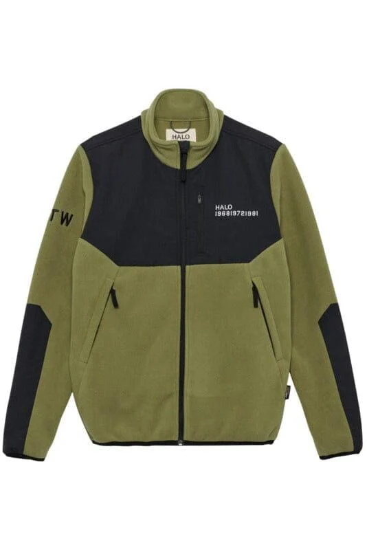 Halo - Blocked Zip Fleece 610209 - 6096 - Olive Drab