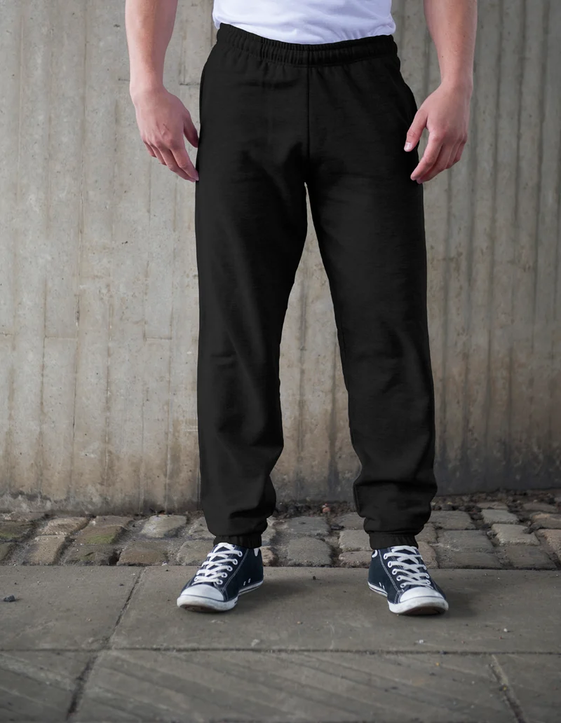 Just Hoods - College Cuffed Joggingbroek - Deep Black