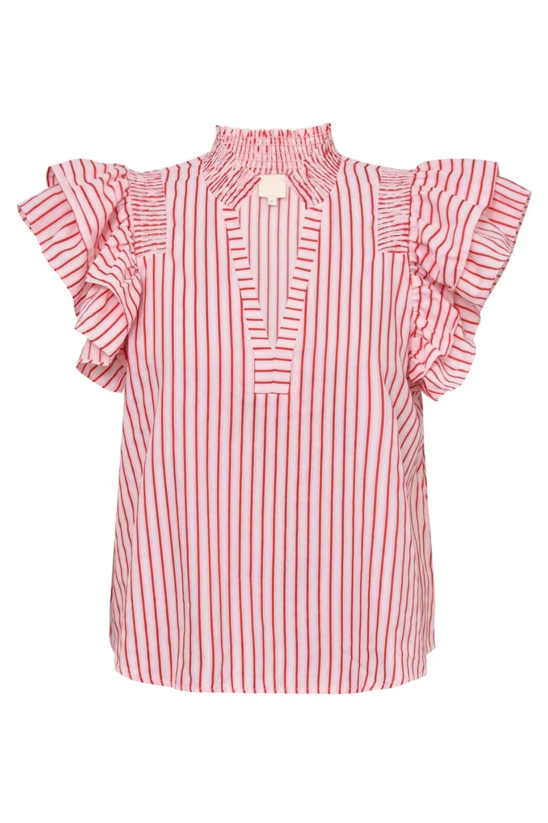 Gossia - Dalilago Blouse - Creme Red Stripes
