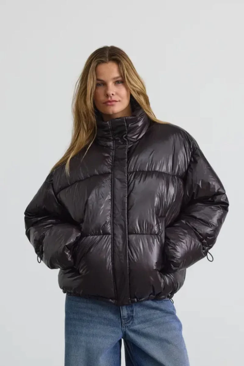 Noisy May - Nmallie Shiny Puffer - 4852571 Black