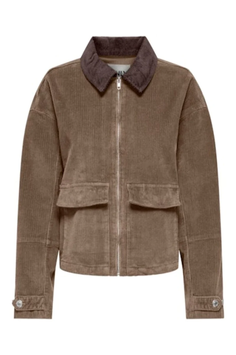 Only - Onlglobal L/S Cord Jacket Cc - 4854576 Cub W. Seal Brown