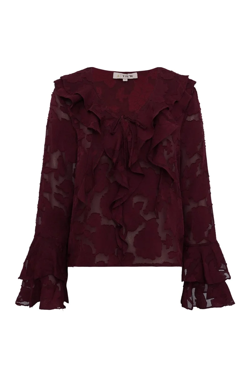 A-View - Floretta Blouse AV6090 - 266 - Cabernet