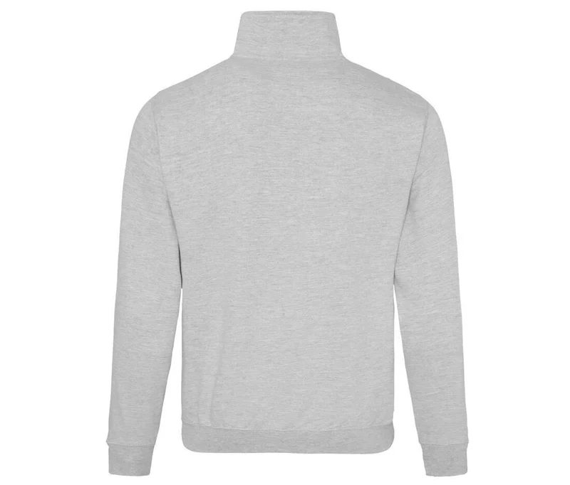 Just Hoods - 1/4 Zip Sweater - Heather Grey