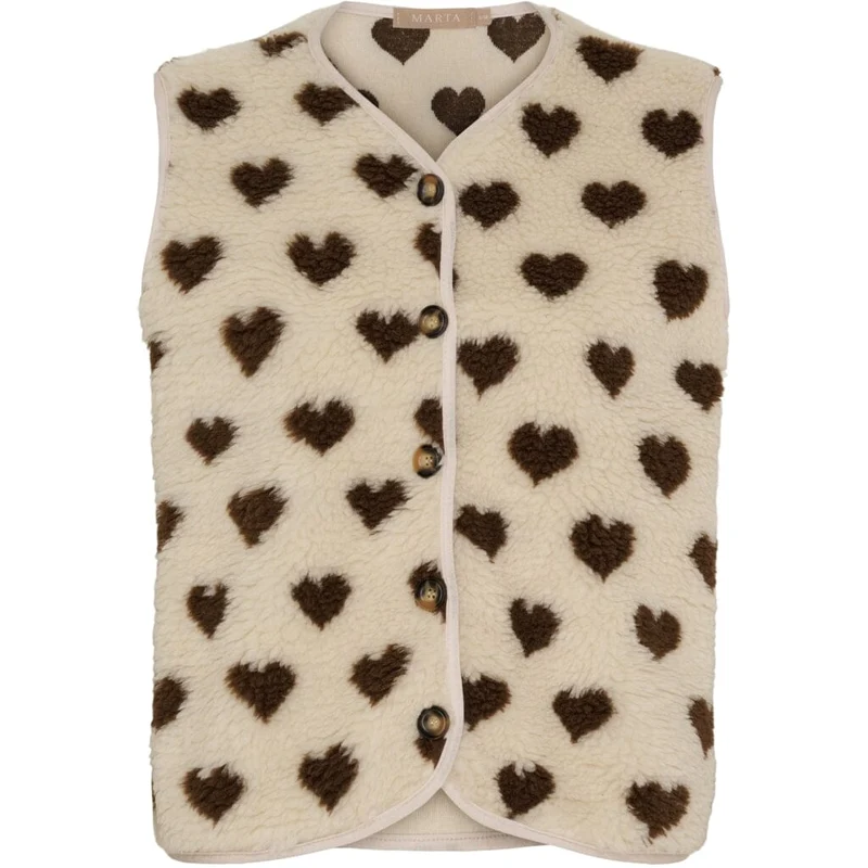 Marta Du Chateau - Mdcdahlia Vest 25710 - Cream/Moro