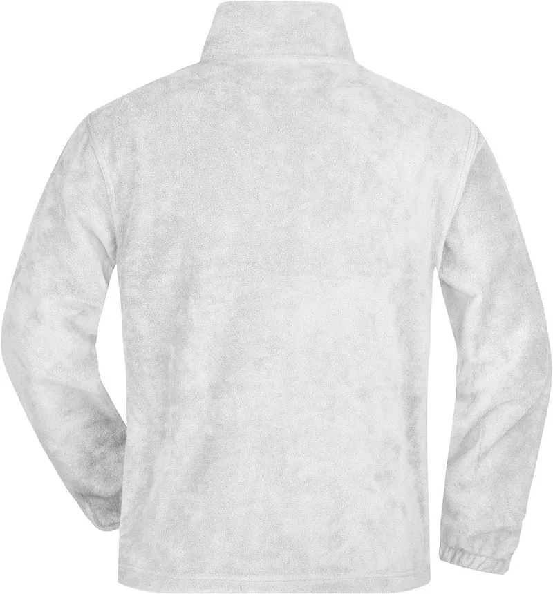 James & Nicholson - Half-Zip Fleece - White