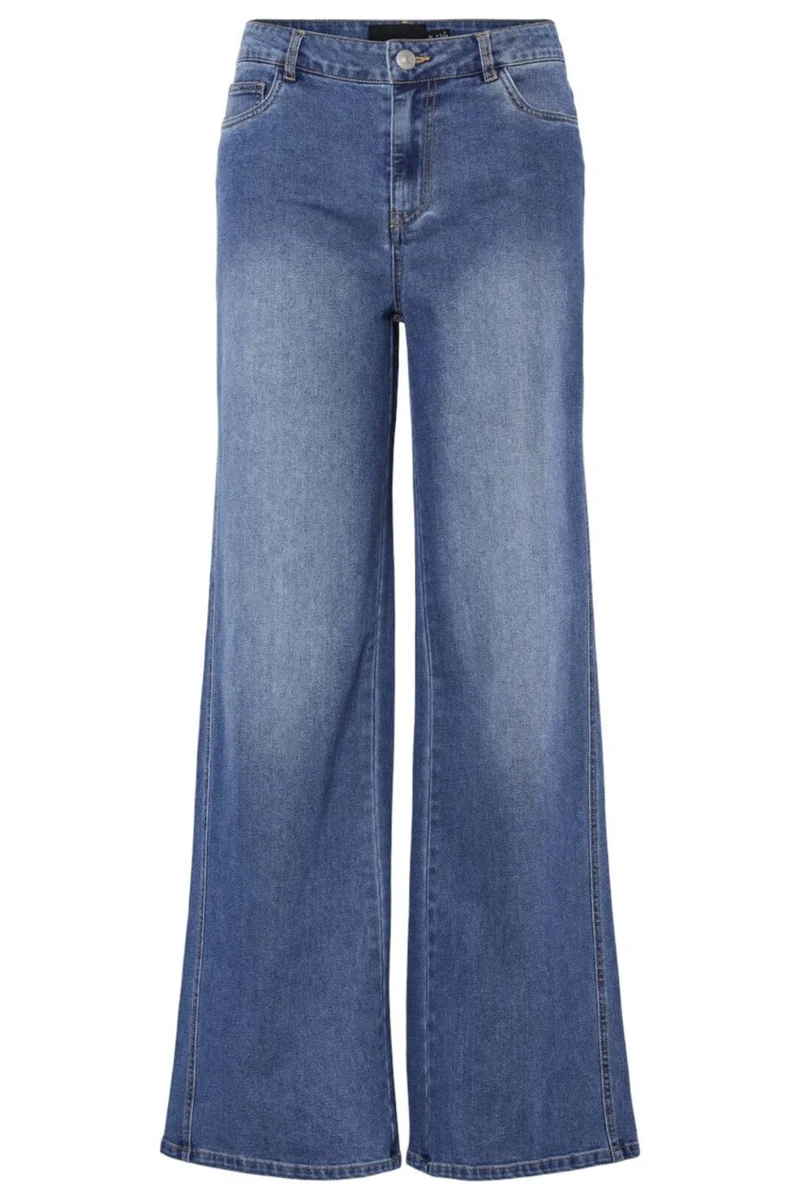 Pieces - Pcfemma Wide Denim Jeans Fsy - 4745779 Medium Blue Denim