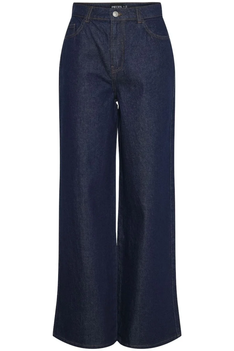 Pieces - Pcselma Wide Jeans Rinse - 4555283 Dark Blue Denim